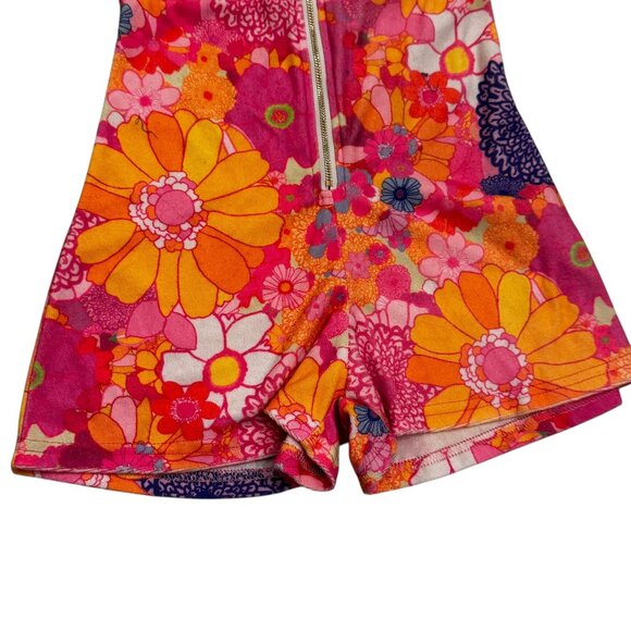 NWOT Elsie & Fred Retro Groovy Print Romper Size XXS - Picture 7 of 8